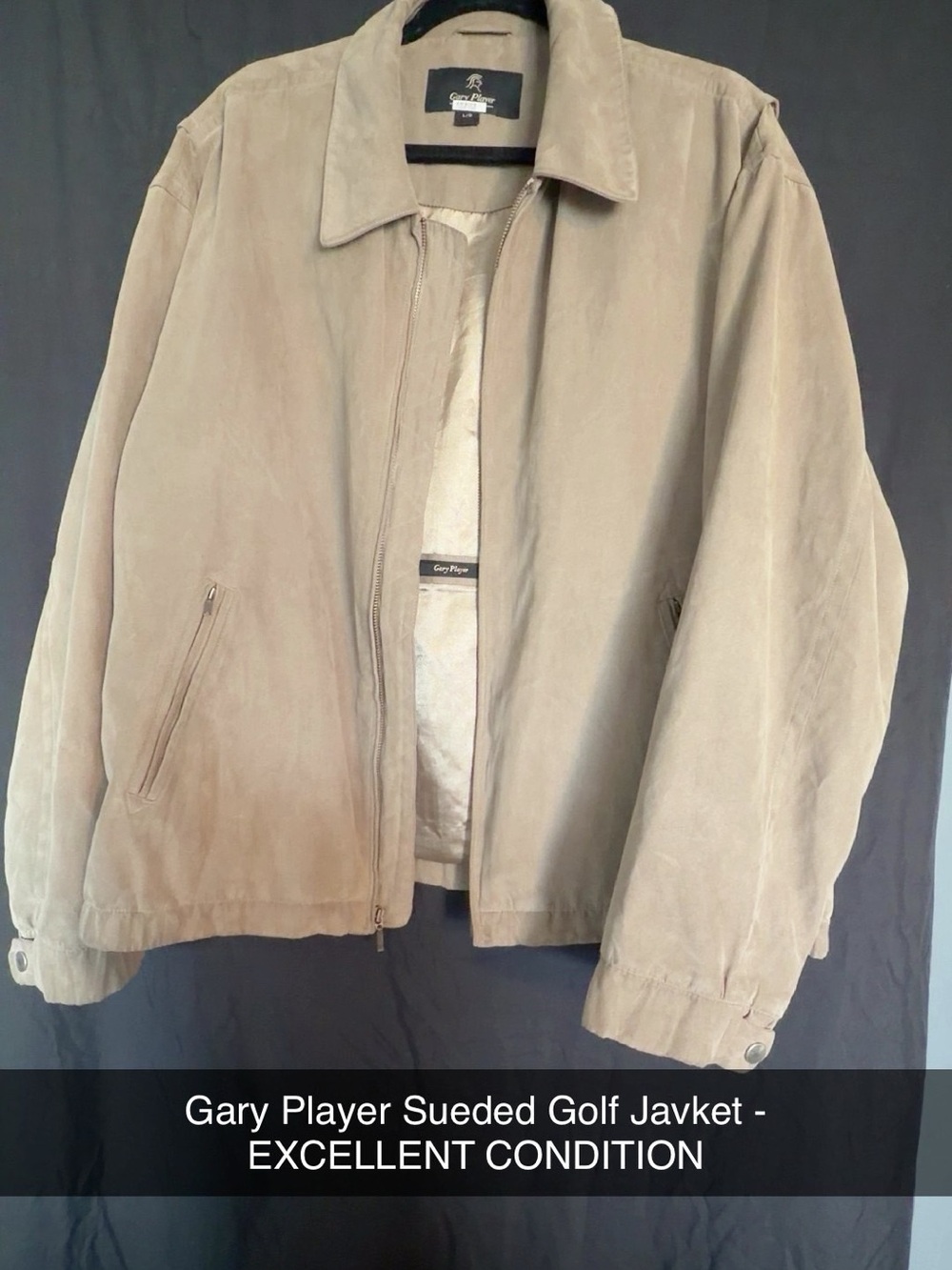 Gary Player Sueded Lightweight Jacket - Taupe